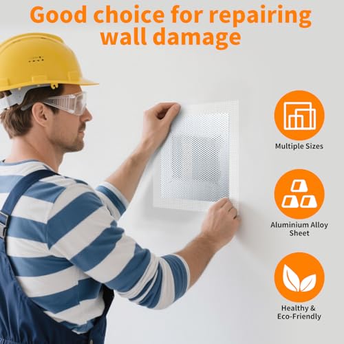 15-Piece Self-Adhesive Aluminum Mesh Drywall Patch Kit