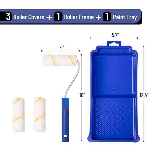 Bates 11-Piece Paint Roller, Brush and Tray Kit
