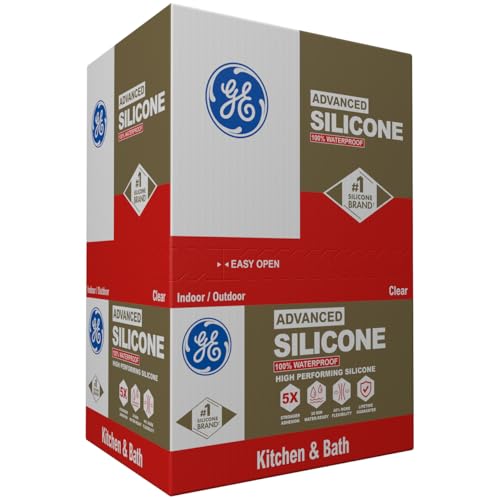 GE Advanced Silicone Caulk Sealant for Kitchens & Bathrooms