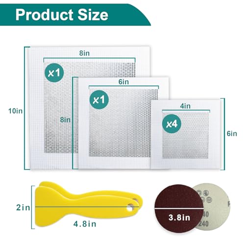Drywall Hole Repair Kit with Aluminum Mesh Patch and Tools