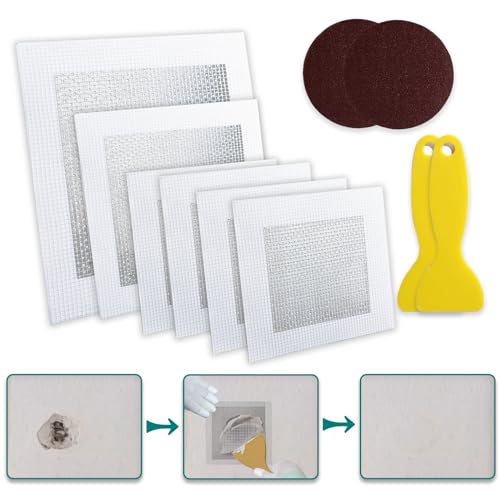 Drywall Hole Repair Kit with Aluminum Mesh Patch and Tools