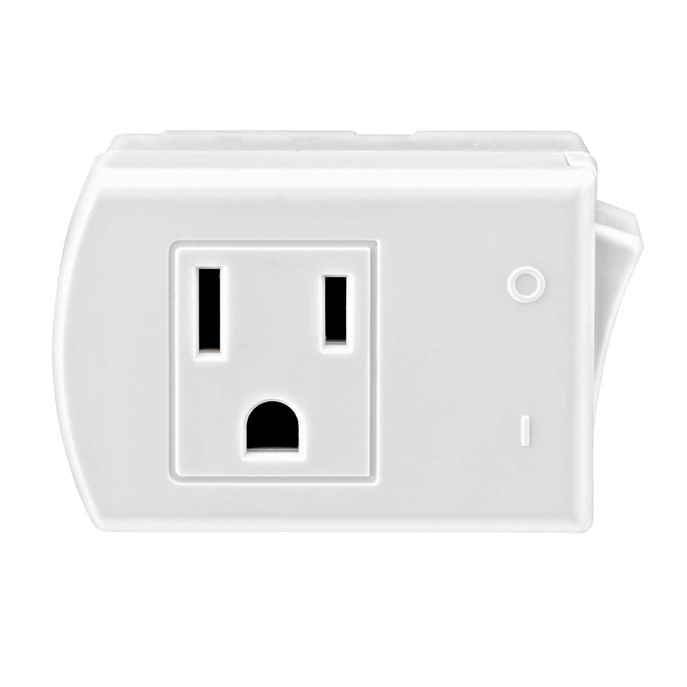 Leviton 15A 125V Grounded Switch Tap with On/Off Button