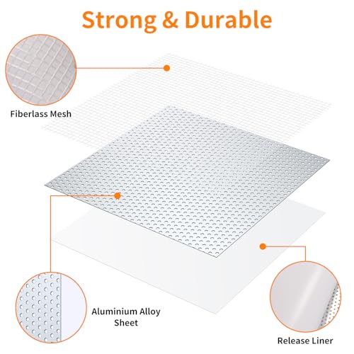 15-Piece Self-Adhesive Aluminum Mesh Drywall Patch Kit