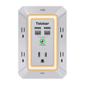 Teiobar Surge Protector Outlet Extender with 4 USB Ports