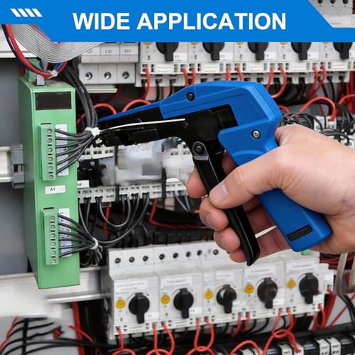 Krismose Adjustable Tension Cable Tie Gun with Flush Cutter