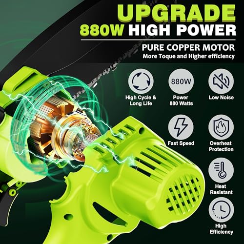 CEEPUY Cordless Mini Chainsaw with Automatic Oiler