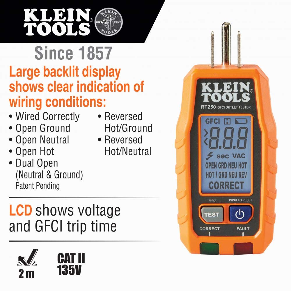 Klein Tools GFCI Outlet and Non-Contact Voltage Tester Kit