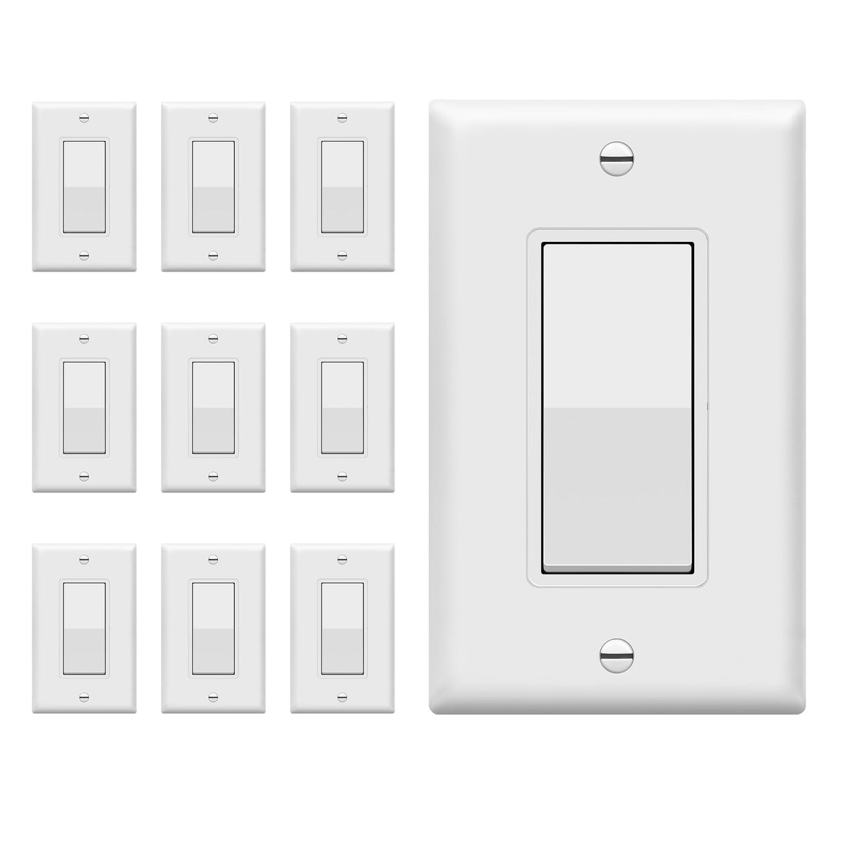 ENERLITES 15A Single-Pole Decorator Paddle Rocker Switch