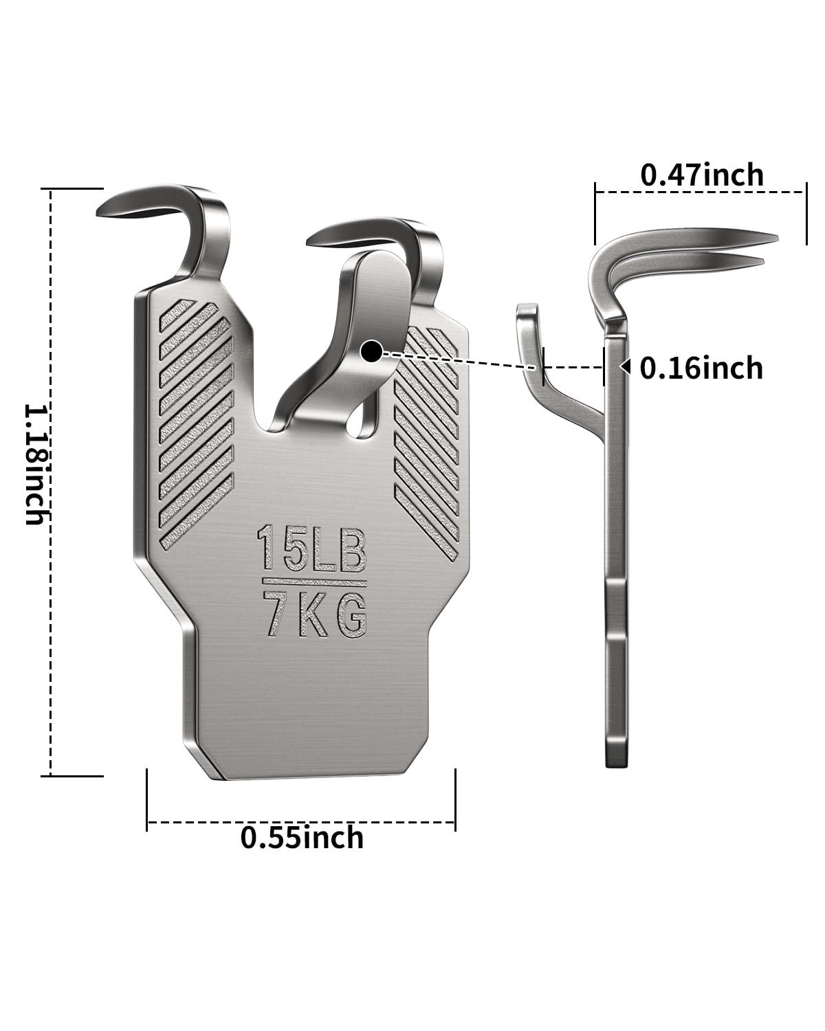 25-Pack Heavy-Duty Drywall Picture Hangers, 15–40 lb