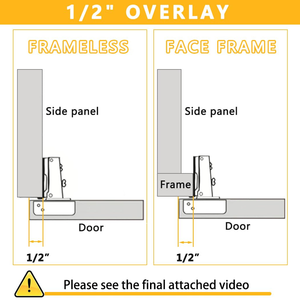 KONIGEEHRE Soft-Close Cabinet Door Hinges for Kitchens