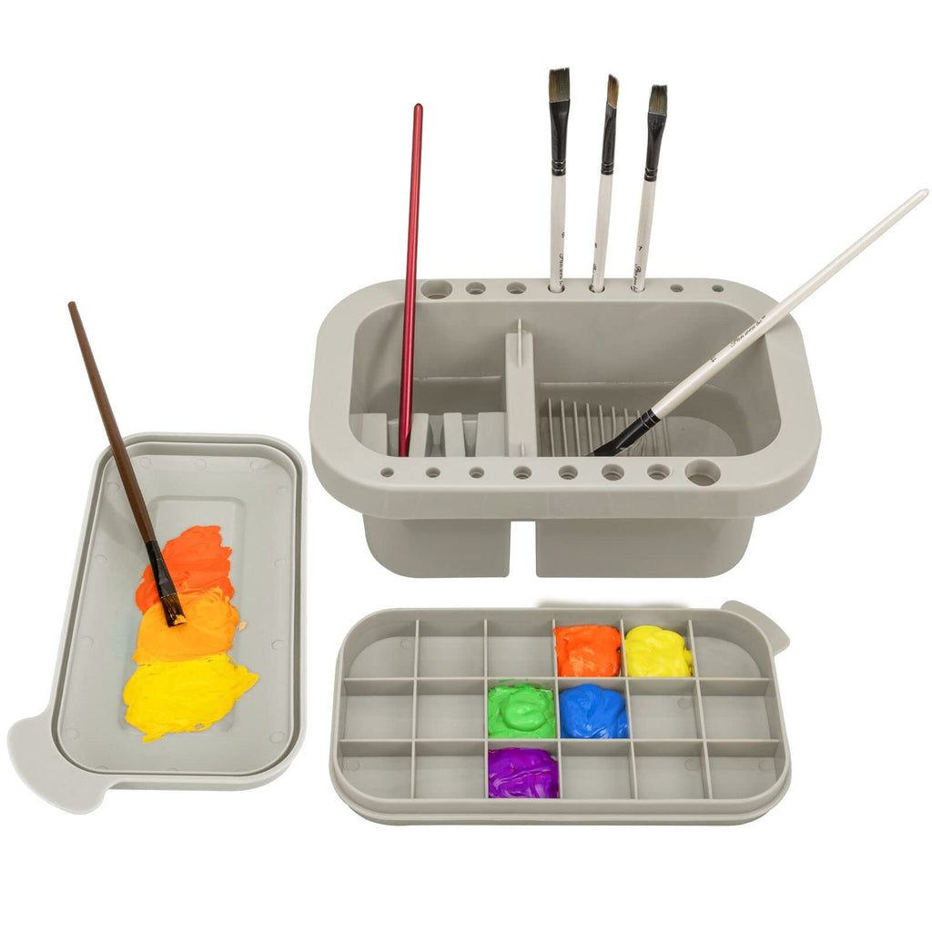 MyLifeUNIT Paint Brush Cleaner and Holder with Palette
