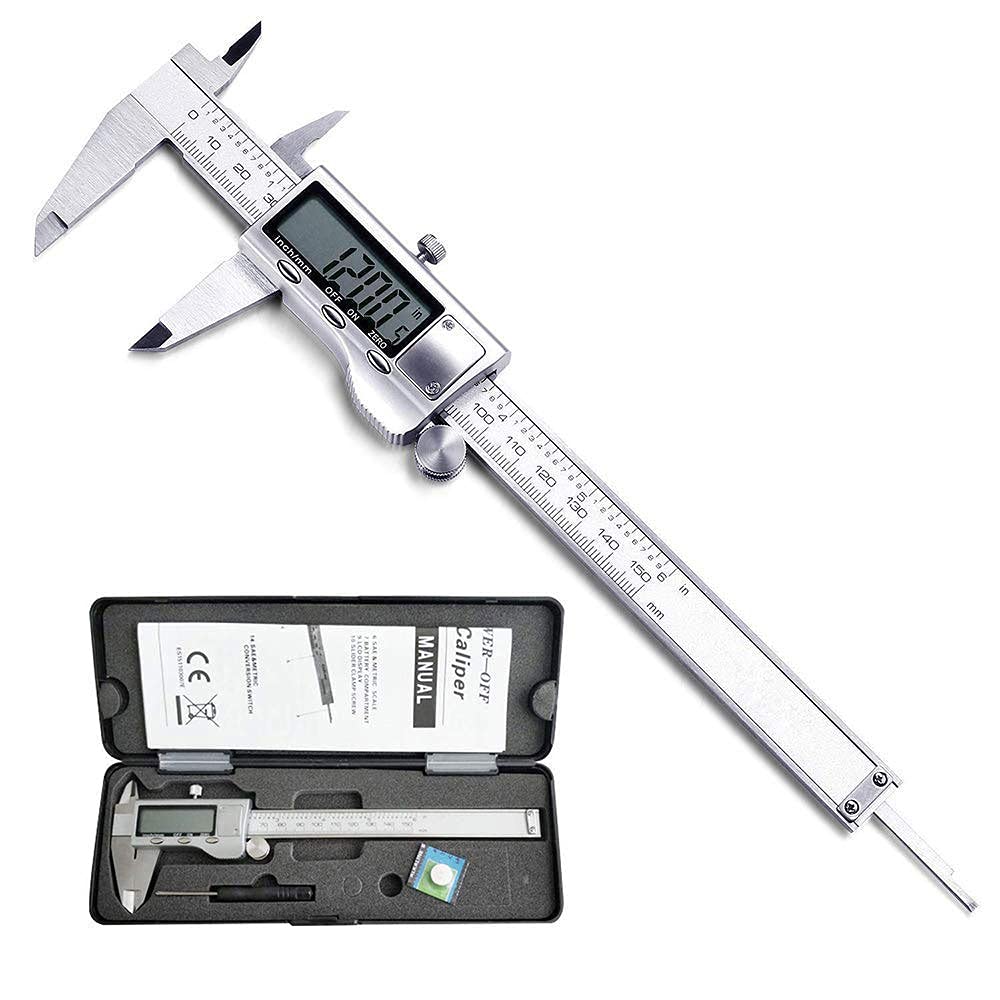 6-Inch Stainless Steel Digital Caliper with LCD Display