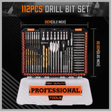HORUSDY 112-Piece Impact Drill & Driver Bit Set with Case