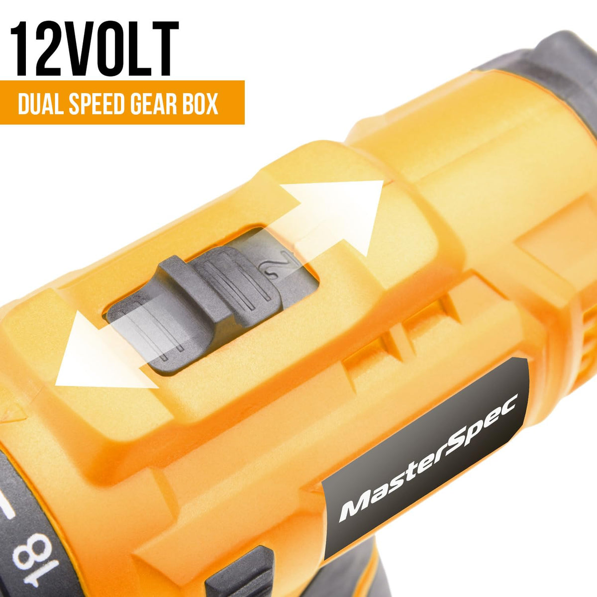 MasterSpec 12V Cordless Drill Driver with Battery Charger