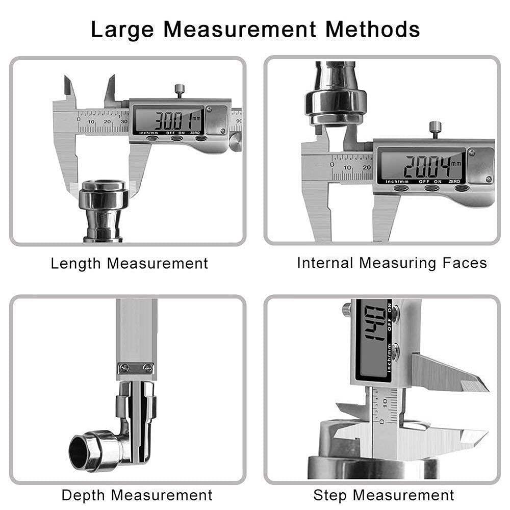 6-Inch Stainless Steel Digital Caliper with LCD Display