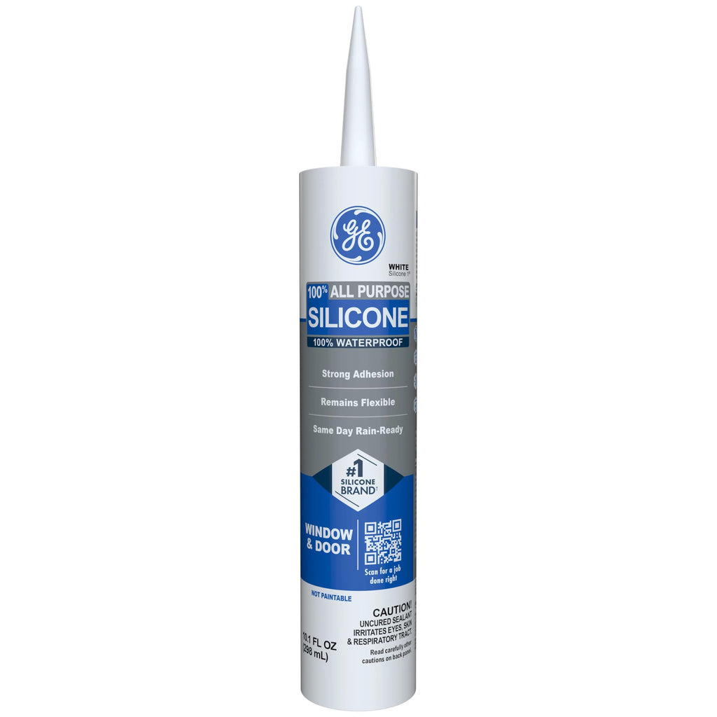 GE All-Purpose Clear Silicone Caulk Sealant, 10 fl oz