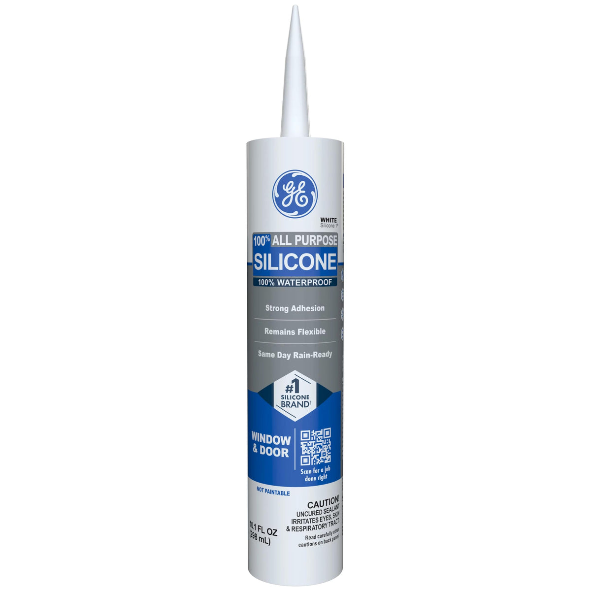 GE All-Purpose Clear Silicone Caulk Sealant, 10 fl oz