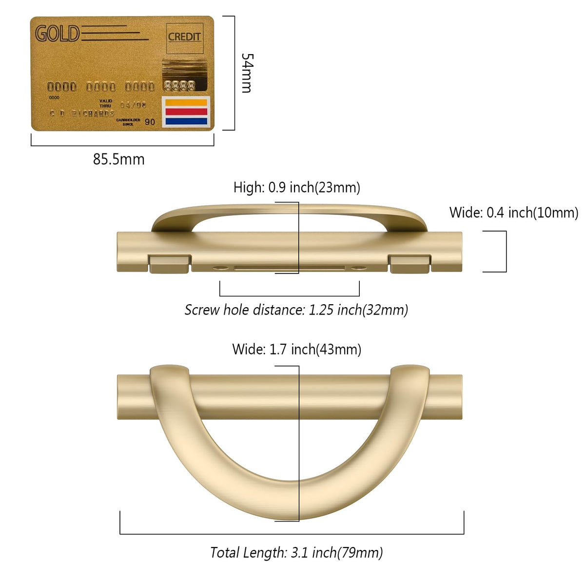 Amerdeco 3995 Cabinet Pull Handles for Drawers and Doors