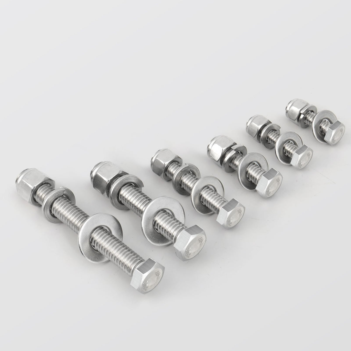 BNUOK 304 Stainless Steel Hex Bolt, Nut and Washer Kit