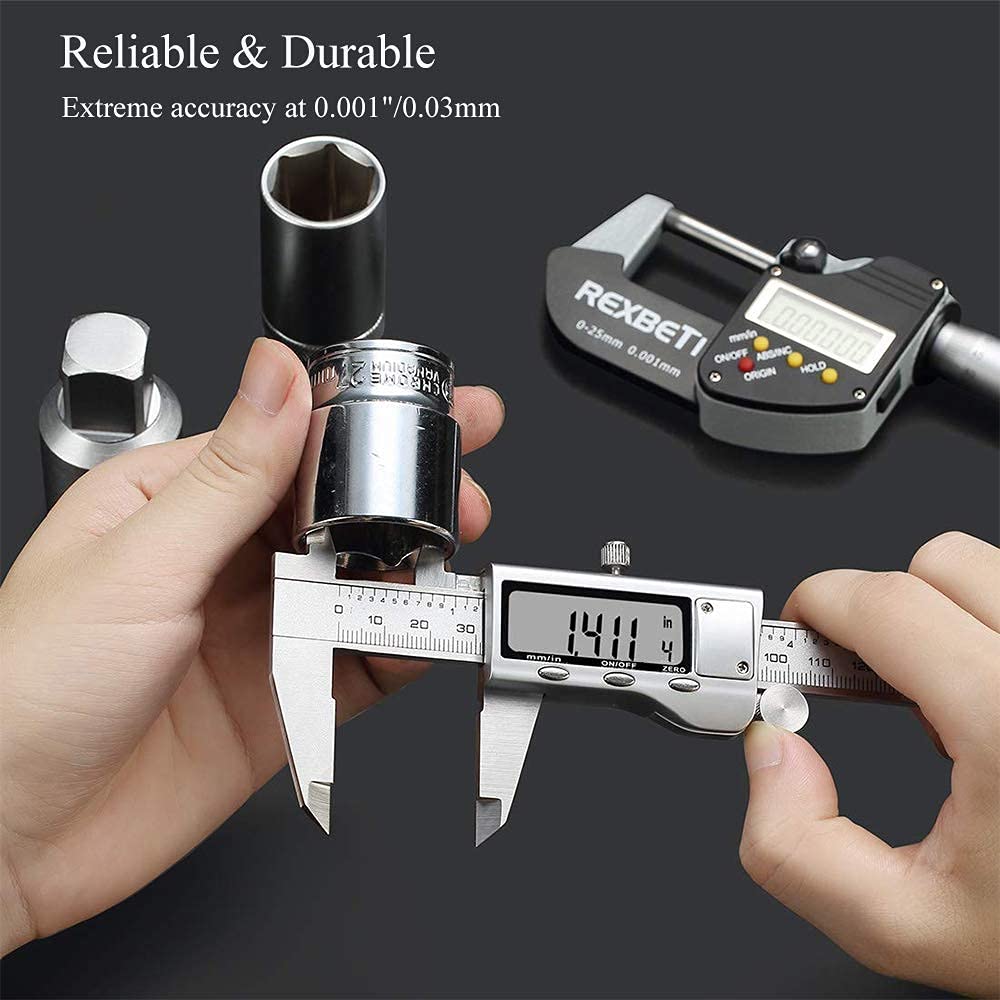 6-Inch Stainless Steel Digital Caliper with LCD Display