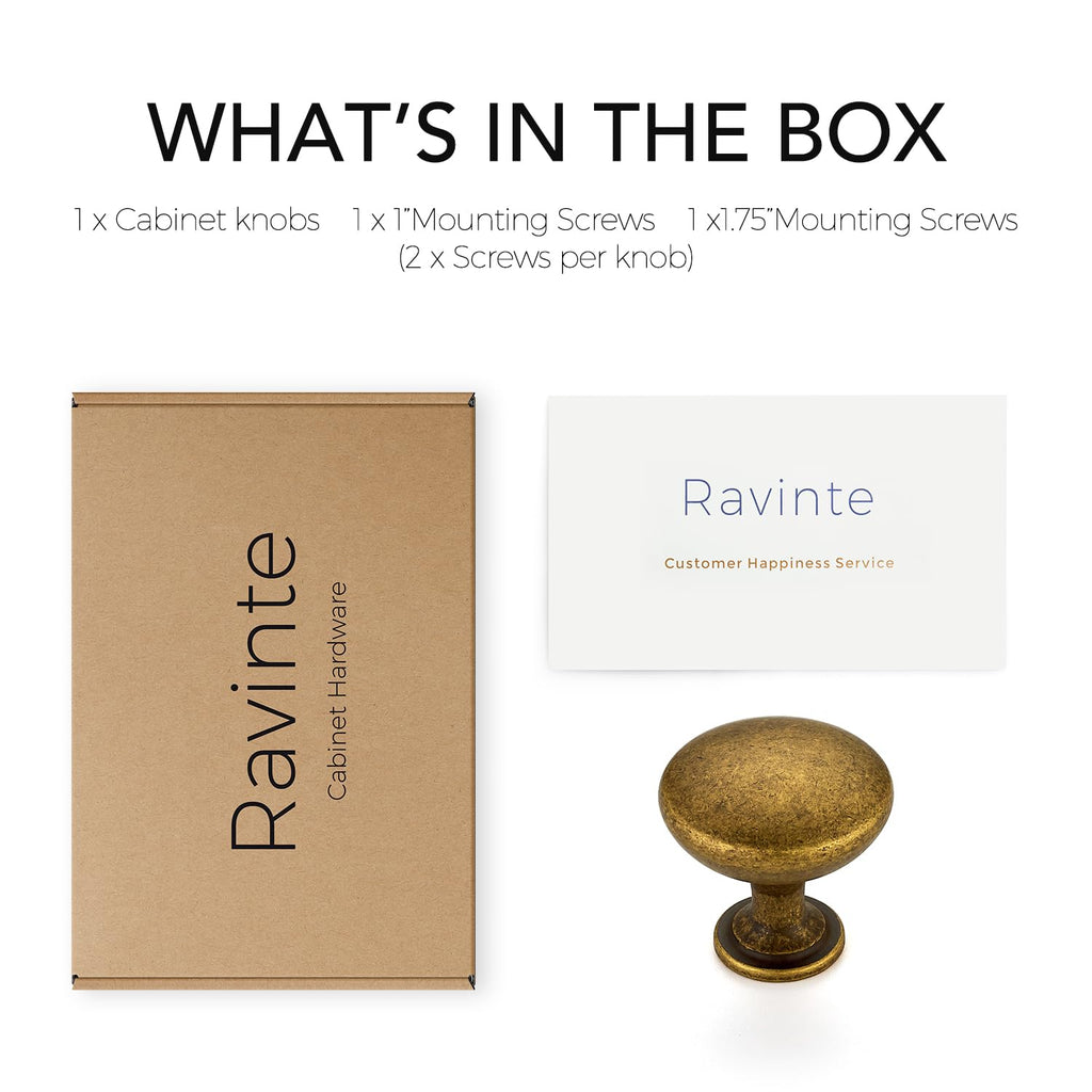 Ravinte Round Zinc Cabinet Knobs for Doors and Drawers