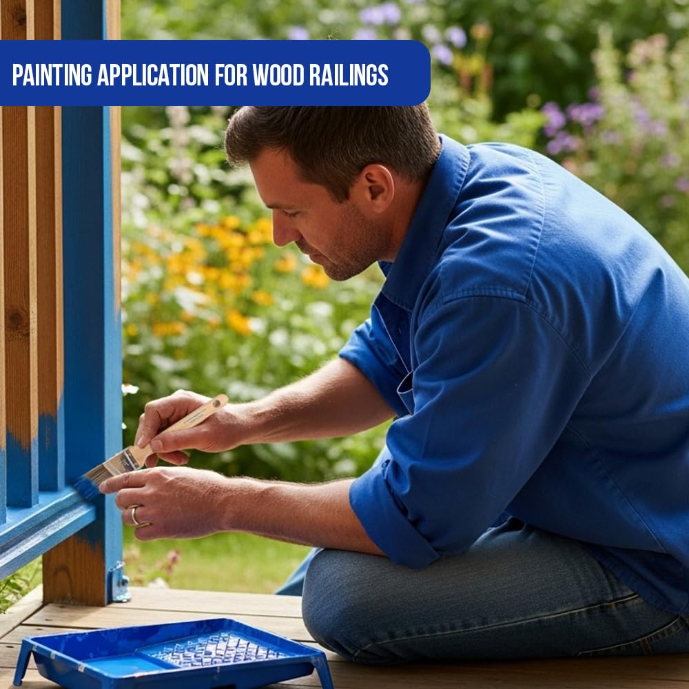Pro Grade 5-Piece Paint Brush Set for Walls, Trim & Stain