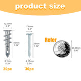 KURUI Self-Drilling Drywall Anchors for Secure Wall Mounting
