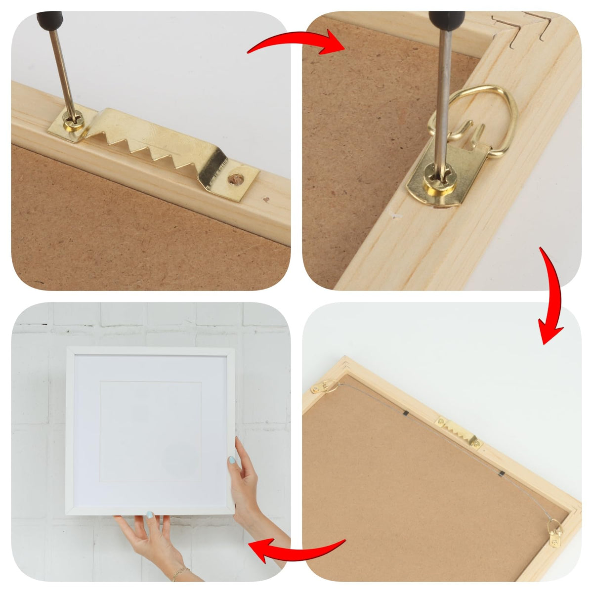 Picture Hanging Kit for Frames, Artwork and Wall Decor