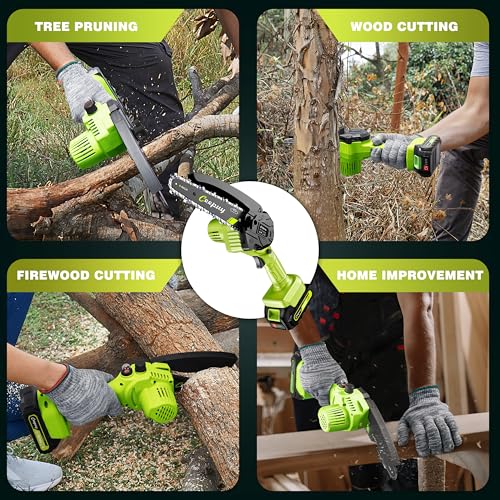 CEEPUY Cordless Mini Chainsaw with Automatic Oiler