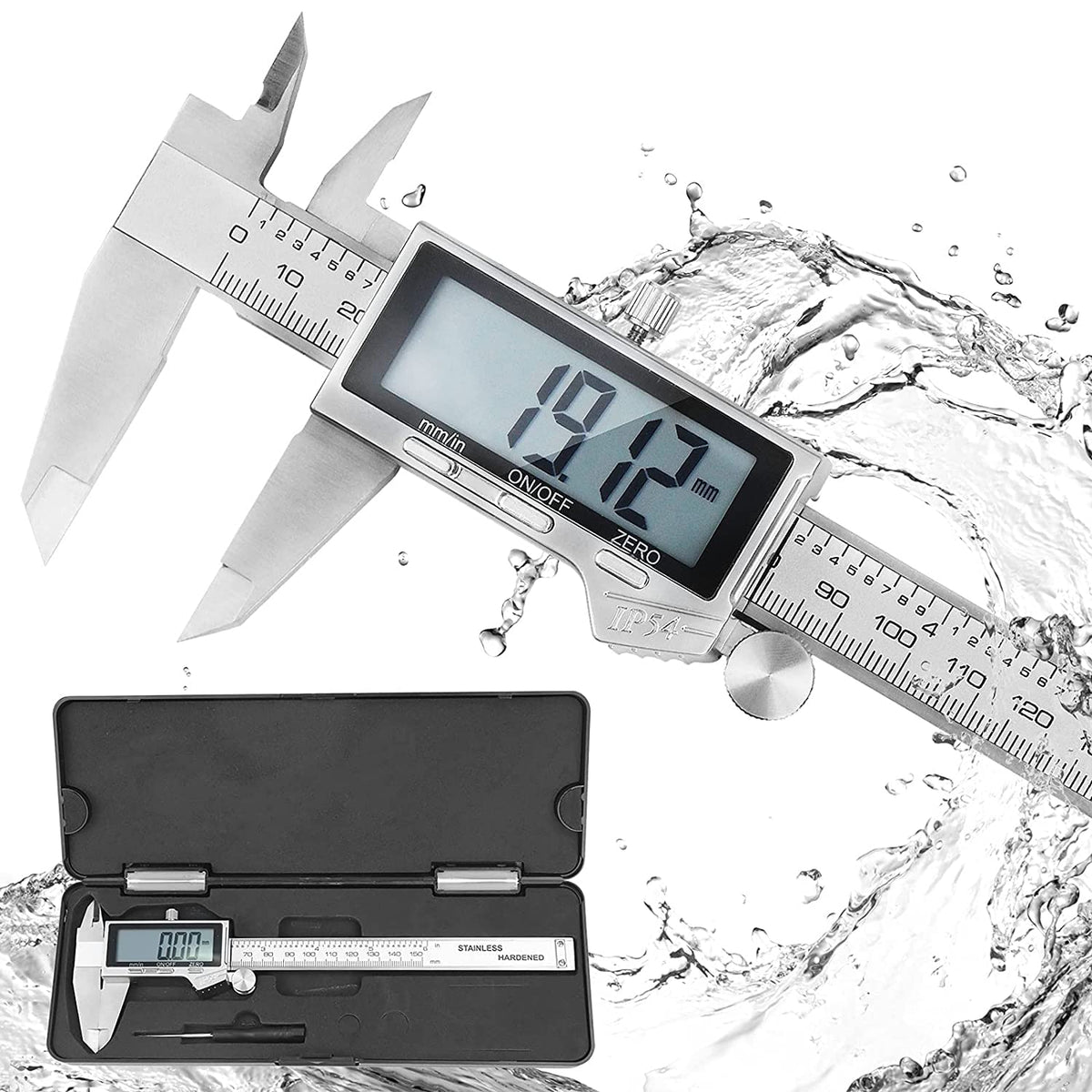 6-Inch Stainless Steel Digital Caliper with LCD Display