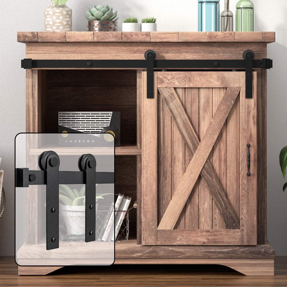 WINSOON Super Mini Sliding Barn Door Hardware Kit