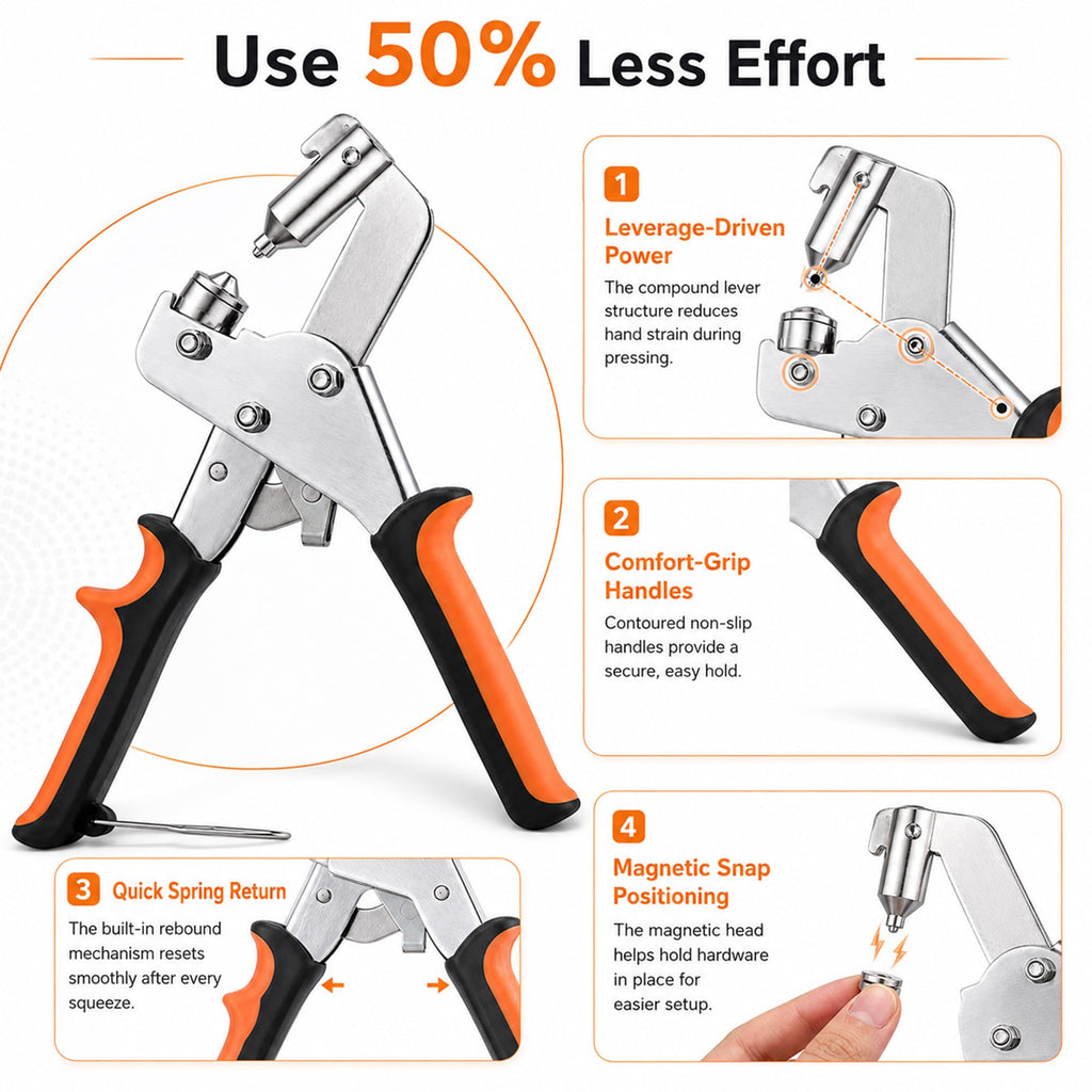 DTTXYSD 15mm Snap Fastener Pliers Kit with 100 Sets