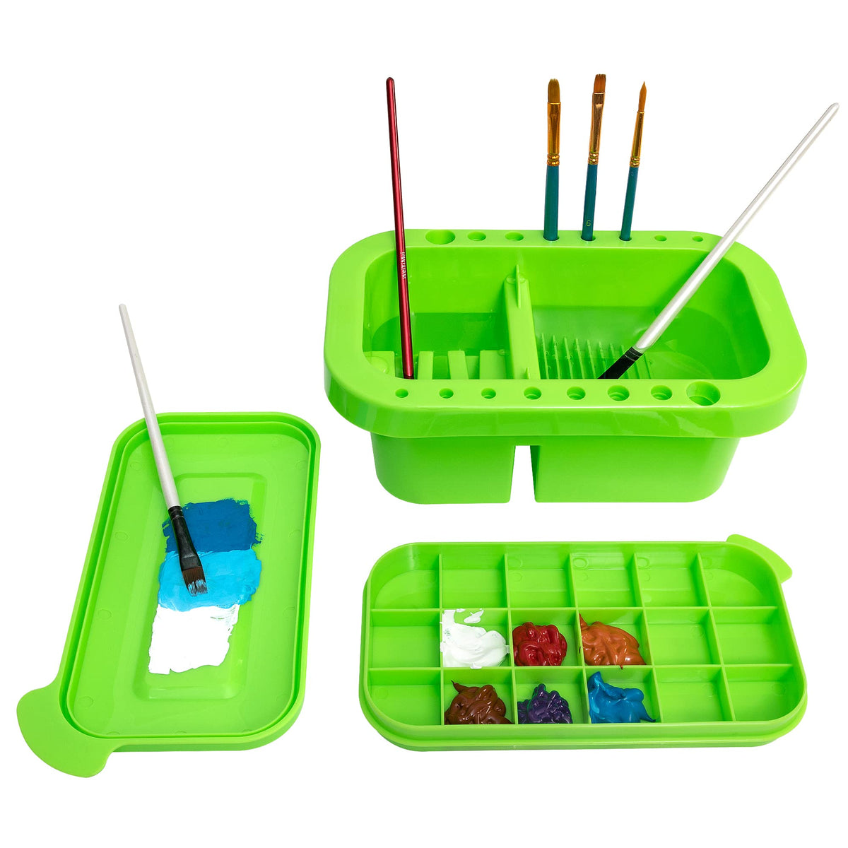 MyLifeUNIT Paint Brush Cleaner and Holder with Palette