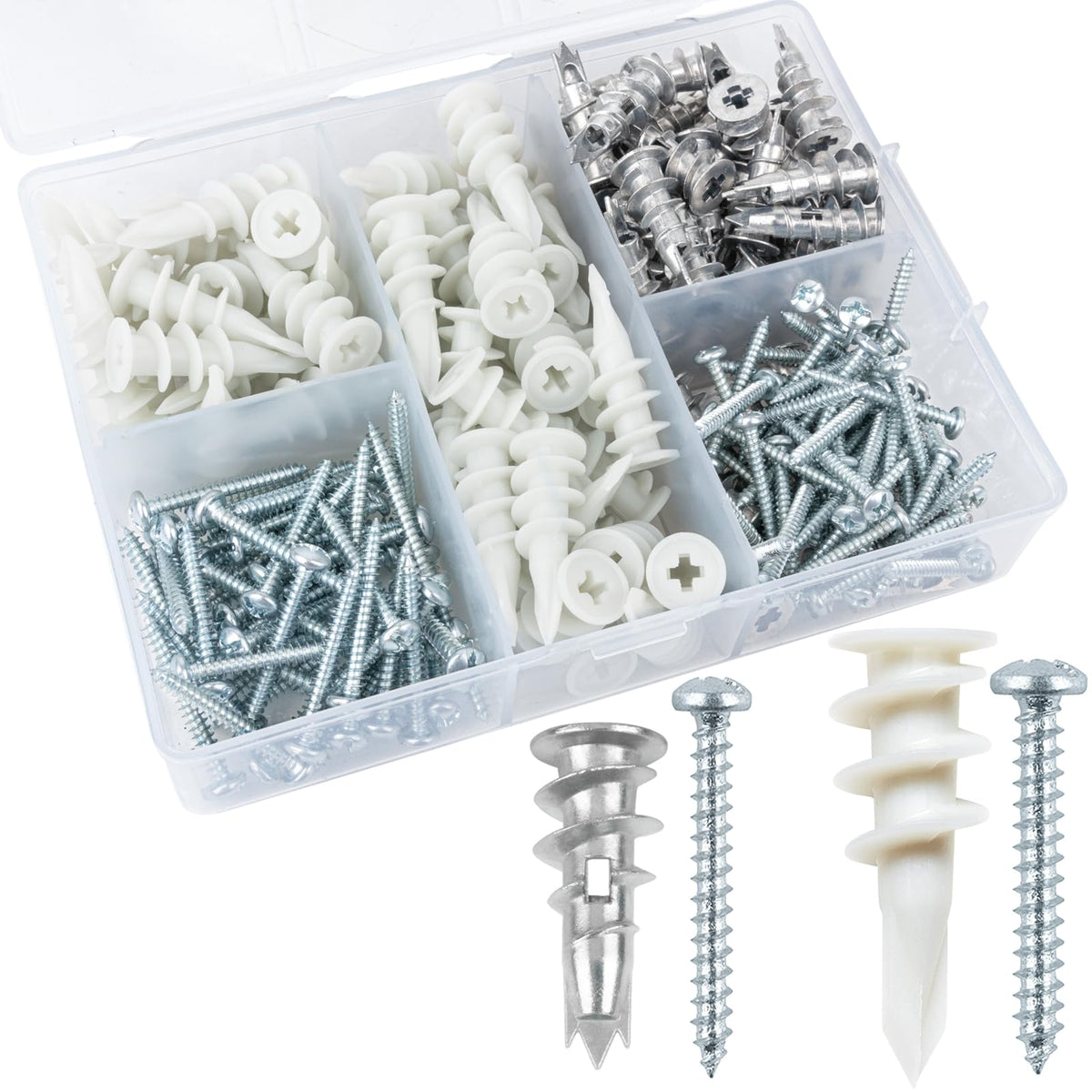 KURUI Self-Drilling Drywall Anchors for Secure Wall Mounting