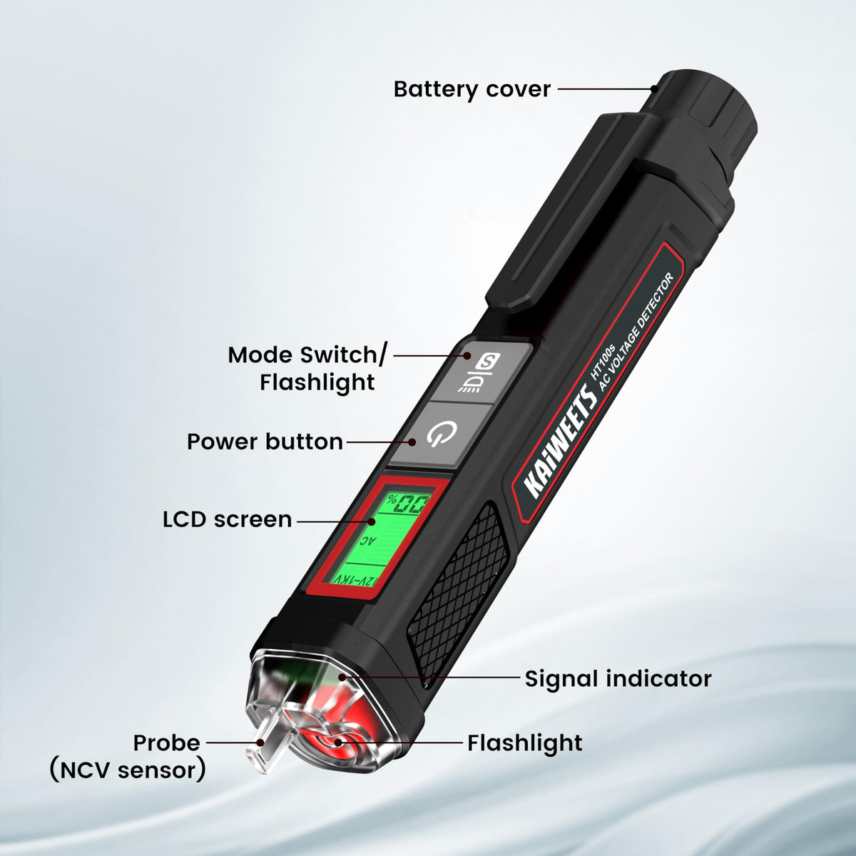KAIWEETS Non-Contact AC Voltage Tester with LCD Display