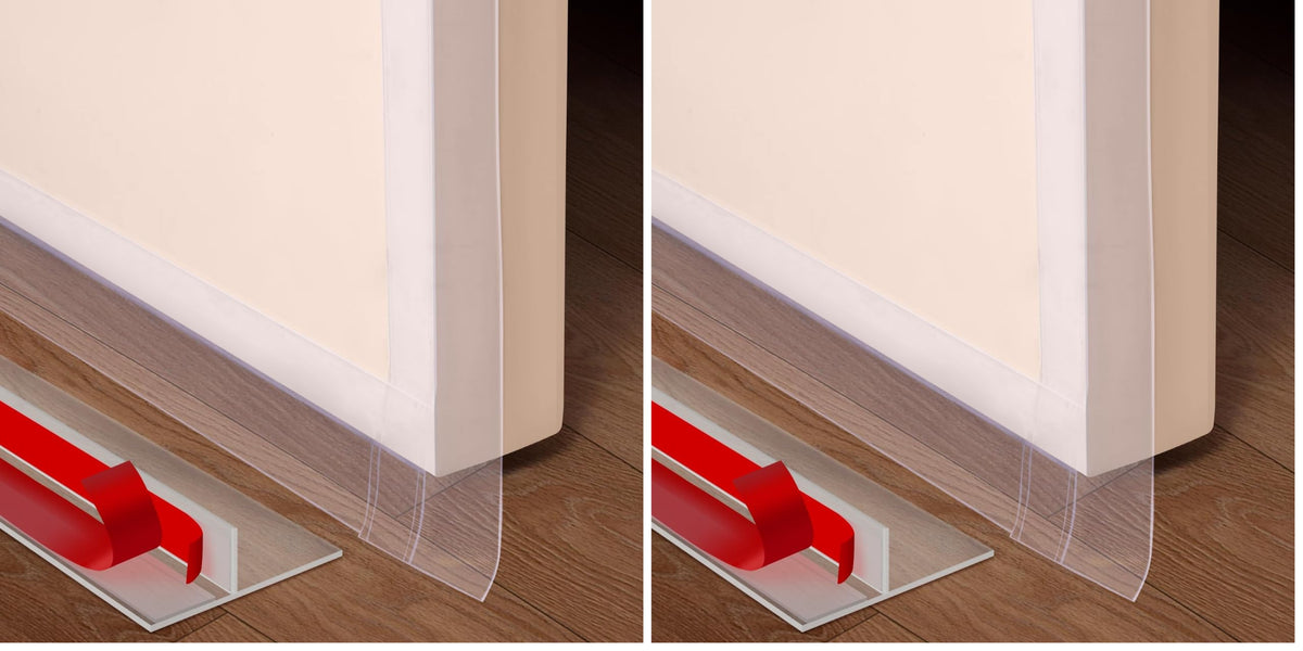 Benory 20FT T-Shaped Silicone Door Seal Strip, Brown