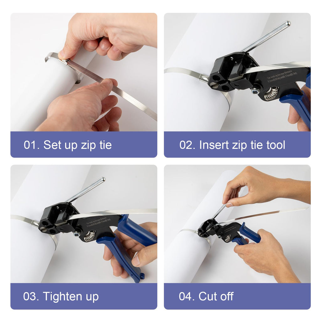 OFFO Metal Cable Tie Tightener and Cutter with Release Tool