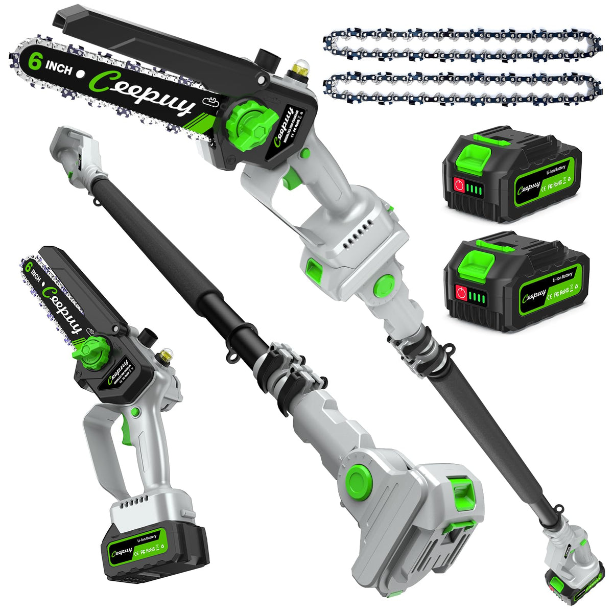 CEEPUY Cordless Mini Chainsaw with Automatic Oiler