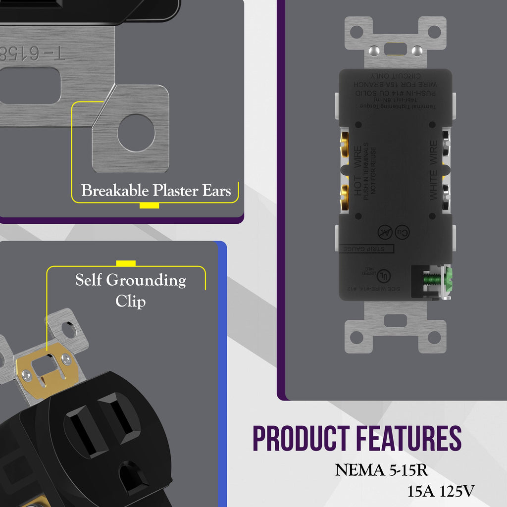 ENERLITES Duplex Receptacle Outlet for Home Electrical Use