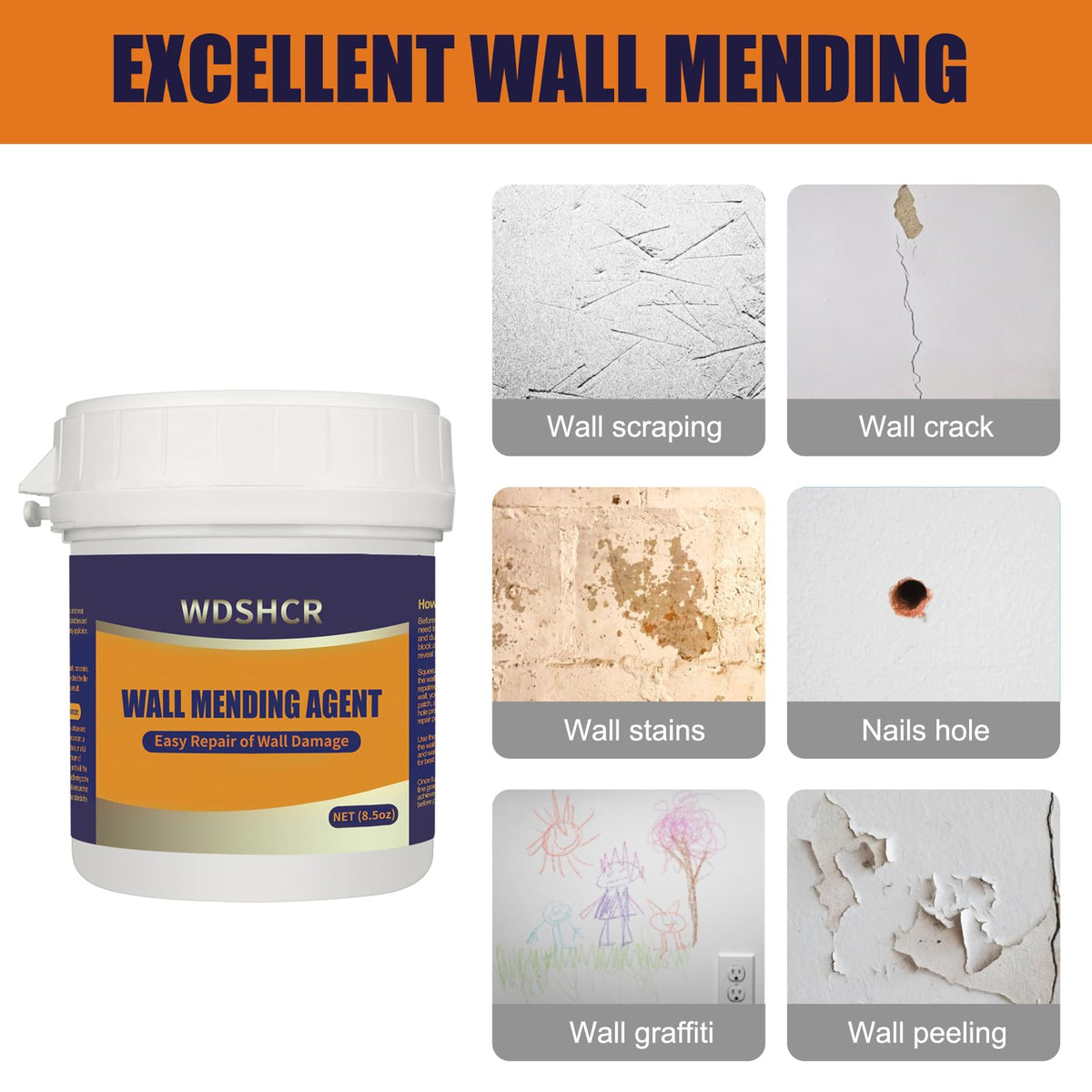 Drywall Hole Patch Repair Kit for Home Wall Restoration