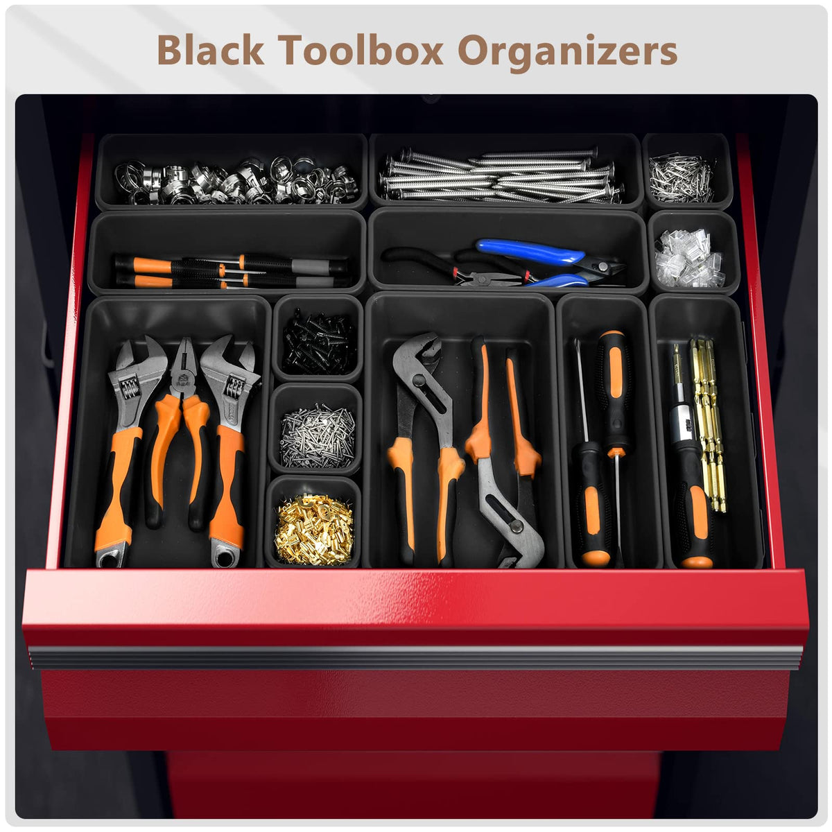 A-LUGEI 46-Piece Tool Box Organizer Tray Set, 5 Sizes