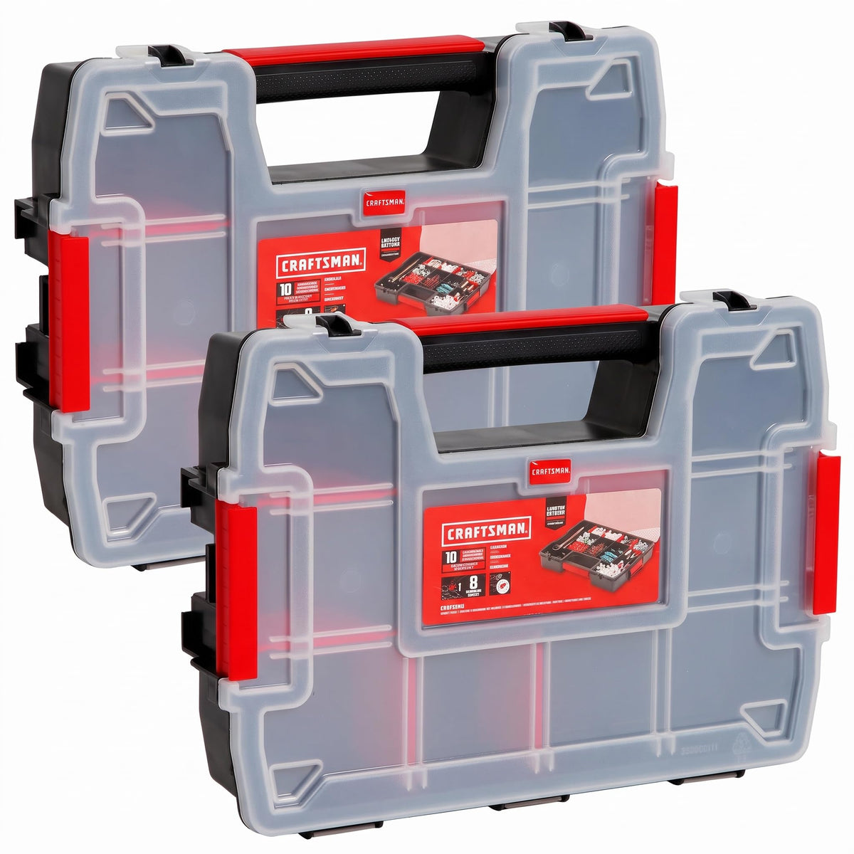 CRAFTSMAN 2-Pack 14-Compartment Latching Tool Organizers
