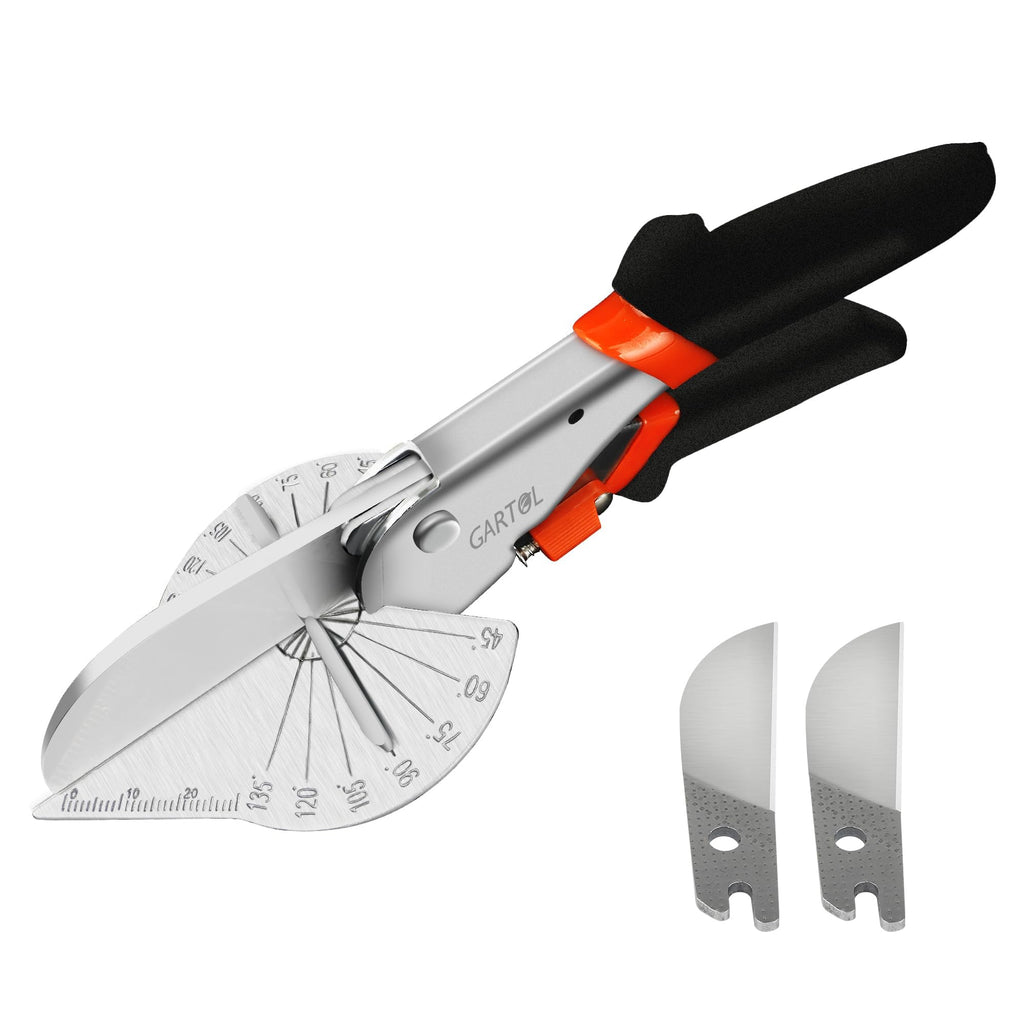 GARTOL Adjustable 45–135° Miter Shears for Trim and PVC