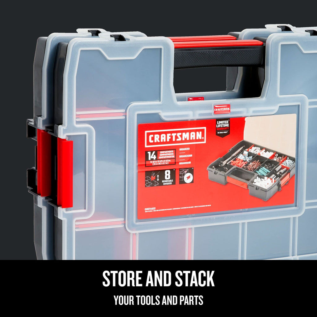 CRAFTSMAN 2-Pack 14-Compartment Latching Tool Organizers