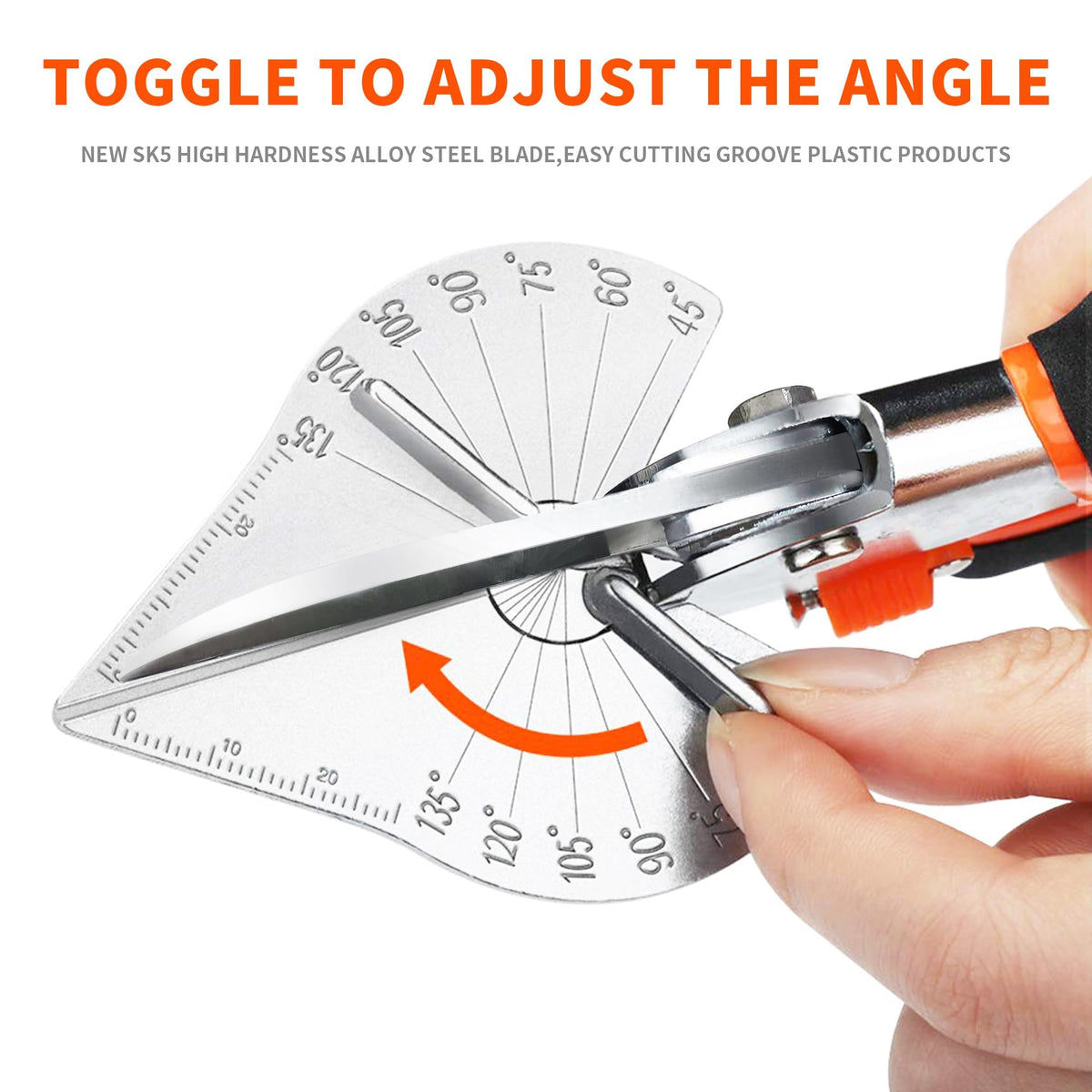 GARTOL Adjustable 45–135° Miter Shears for Trim and PVC