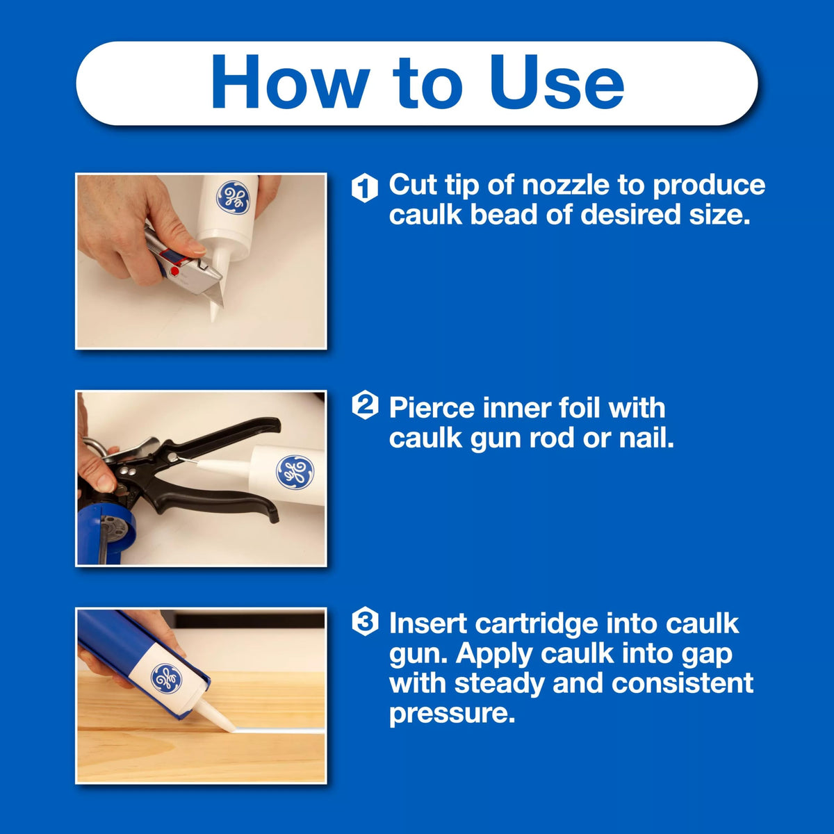 GE All-Purpose Clear Silicone Caulk Sealant, 10 fl oz
