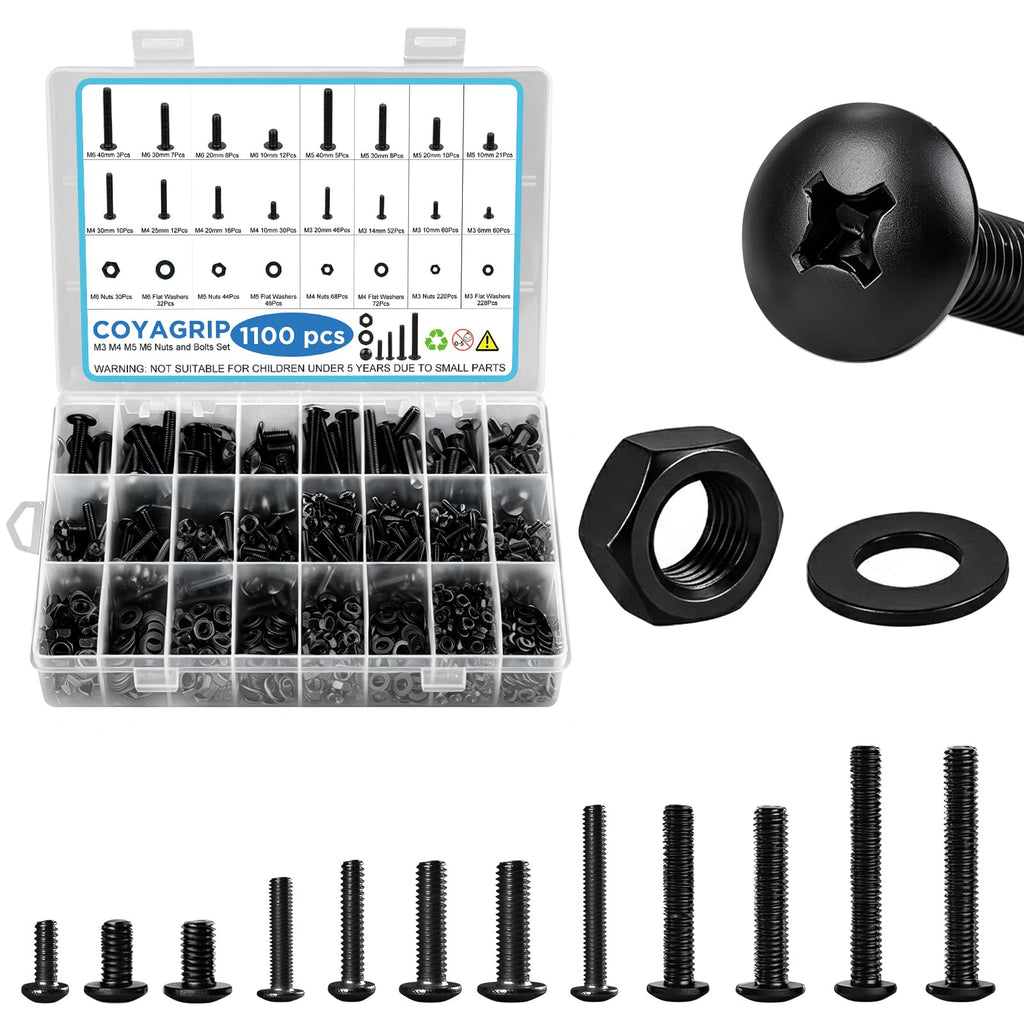 Nuts and Bolts Assortment Kit for Home and Workshop Repairs
