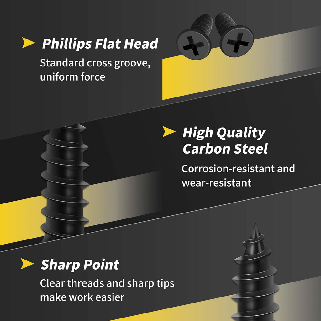 FIXLINK 8-Size Flat Head Phillips Wood Screw & Anchor Kit