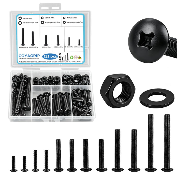 Nuts and Bolts Assortment Kit for Home and Workshop Repairs