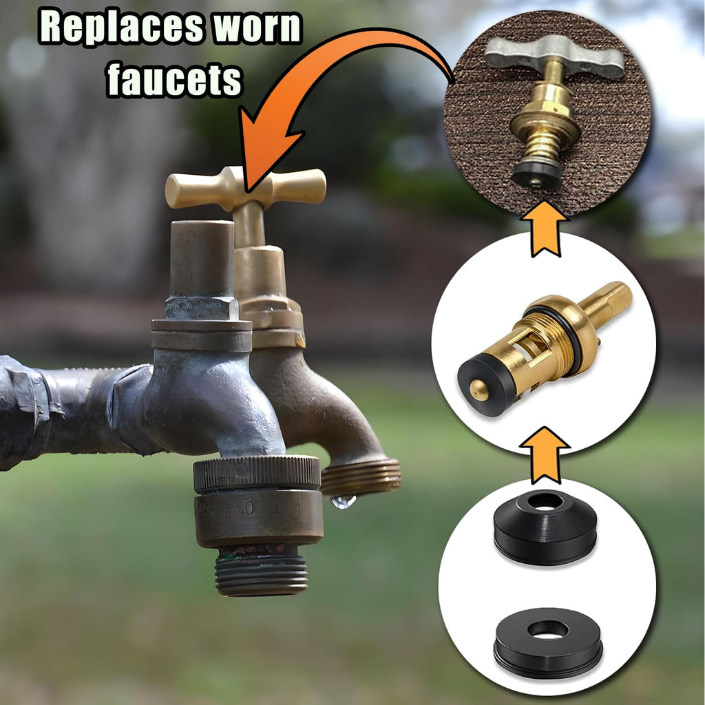48-Piece Faucet Washer Repair Kit with Brass Screws